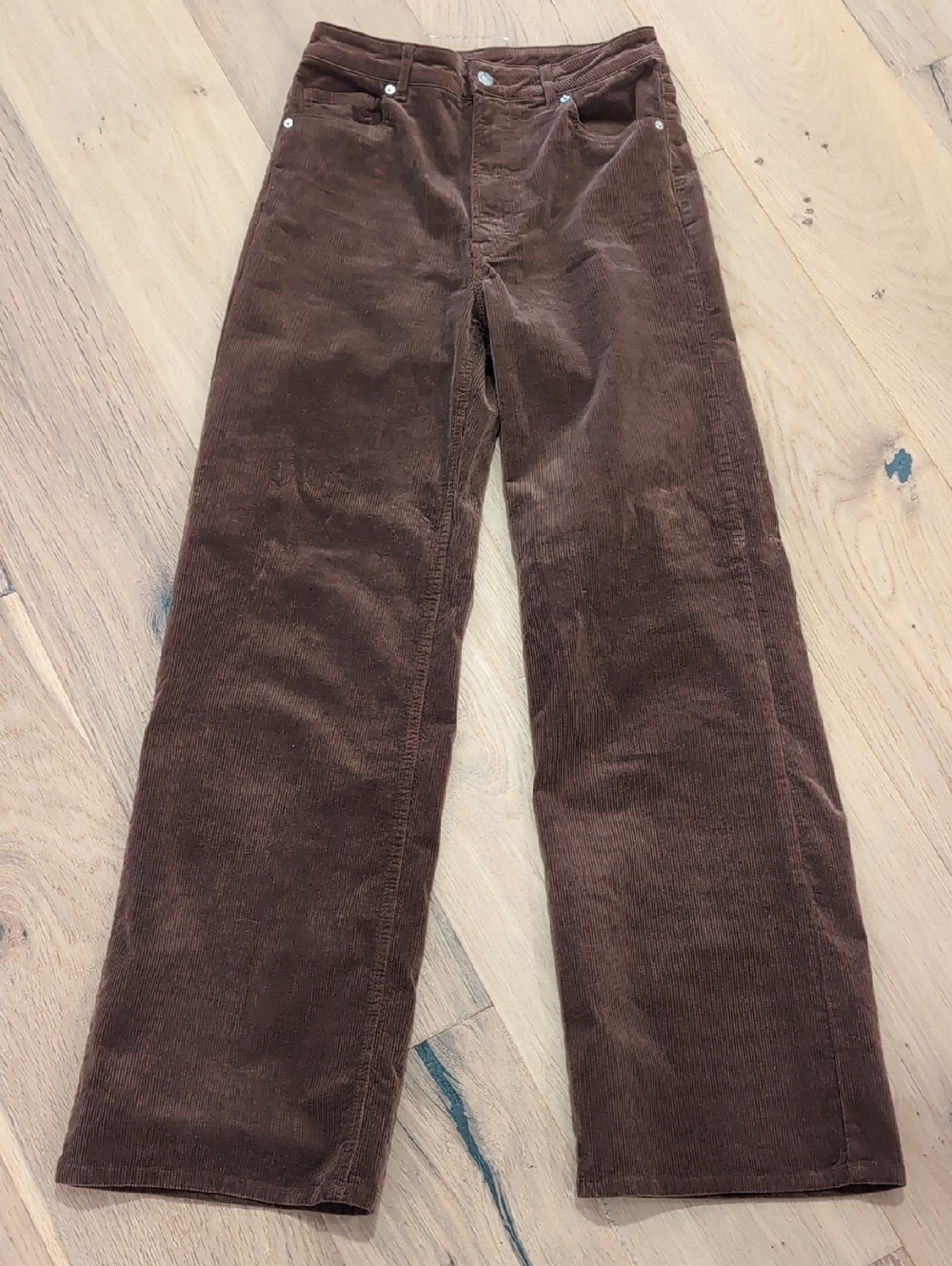 Divided Brown Wide Leg Corduroy Pants